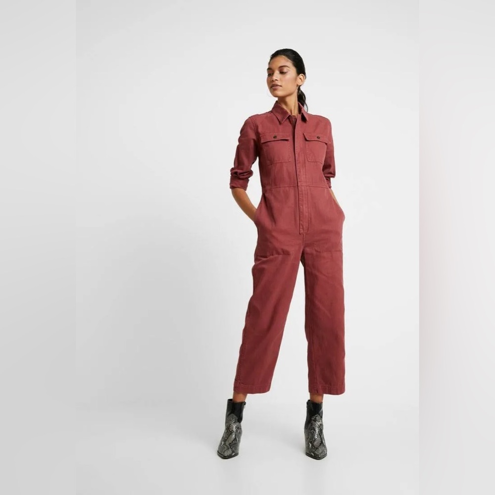 Madewell Rust Red Utility Jumpsuit